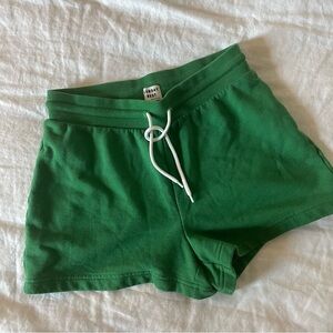 Aritzia Sunday Best Green Sweat Shorts
